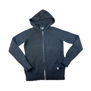 BMW Sweater Men S Black‎ Hooded Full Zip Pockets Knit Automotive Sporty Urban